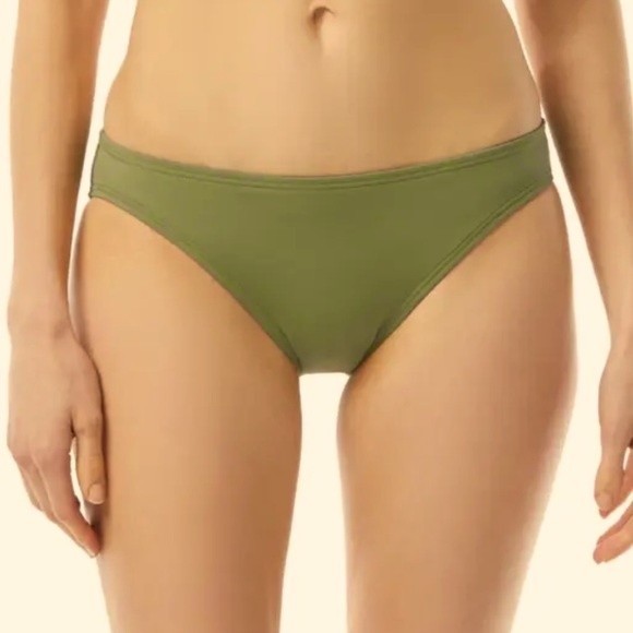 Women’s MICHAEL Michael Kors Classic Bikini Bottoms‎ Olive Ivy Green sz Sm NWT - Picture 1 of 5